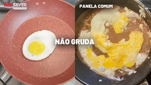 Teste do ovo sem óleo - RedSilver vs panela comum